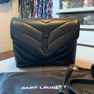 Saint Laurent YSL Black LouLou Crossbody Bag